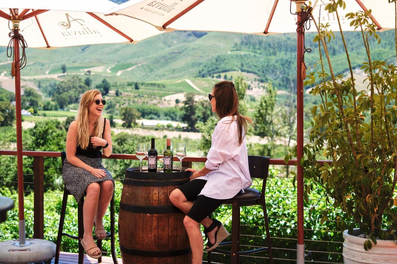Alluvia Boutique Winery & Luxury Accommodation 斯泰伦博斯 外观 照片 Wine tasting at a winery in Marlborough, New Zealand